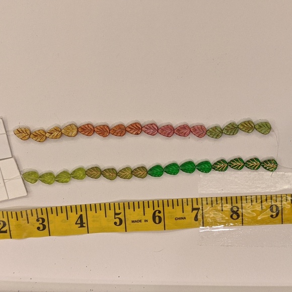 Bead Landing Czech Glass Flower Coin Beads & Spacers: 11 Strands w 200+ Beads - Picture 8 of 8